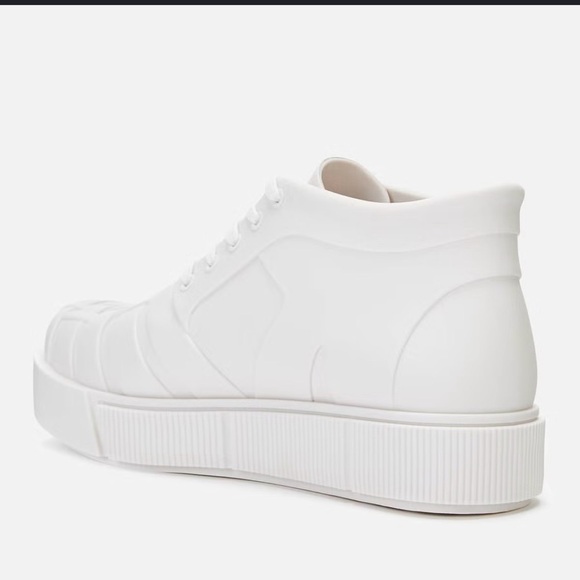 Melissa Shadow flatform ankle boots white women’s sz 9 lace up round front - Picture 3 of 12